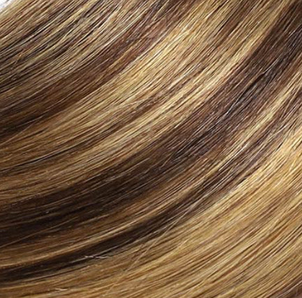 Hair in Bulk-Brown Honey Blonde Highlights